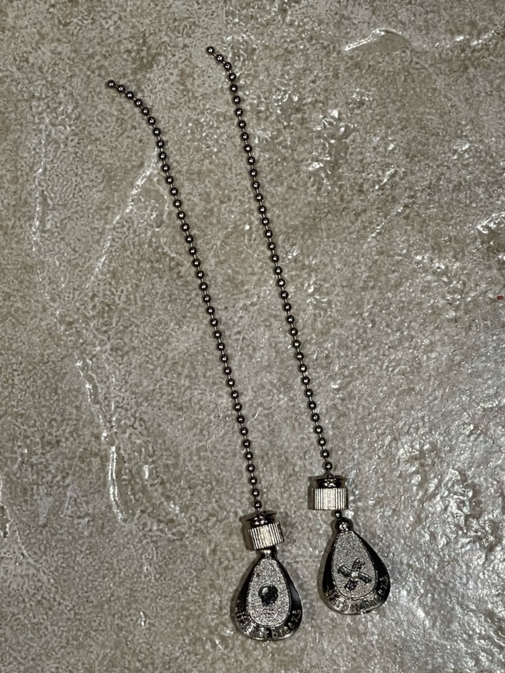 HarborBreeze Silver Teardrop Pull Chain Charms - Pair